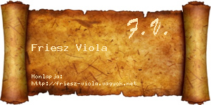 Friesz Viola névjegykártya